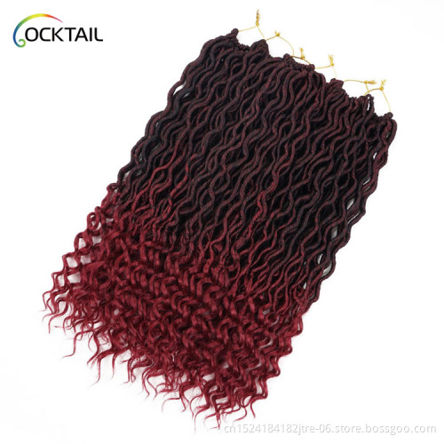 Fauxlocs twist dreadlock crochet braid cheap synthetic ombre color sister twist dread faux locs